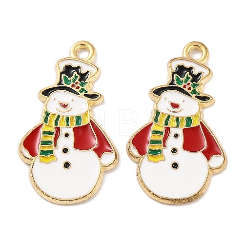 Christmas Theme Rack Plating Alloy Pendants FIND-M020-04G-07-1