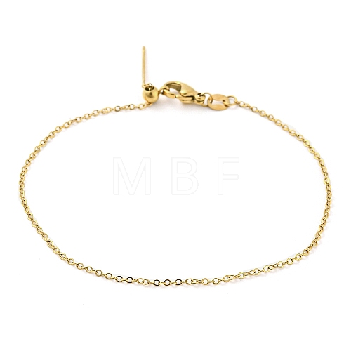 304 Stainless Steel Add a Bead Adjustable Cable Chains Bracelets for Women BJEW-M307-01C-G-1