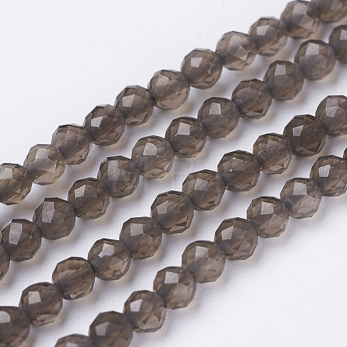 Natural Smoky Quartz Beads Strands G-D168-B-3mm-1