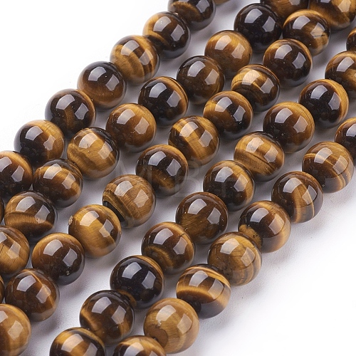 Natural Tiger Eye Beads Strands X-G-G099-10mm-4-1