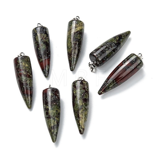 Natural Dragon Blood Pointed Pendants G-D040-01P-B13-1