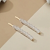 Plastic Pearl Beaded with Iron Alloy Hair Bobby Pin PW-WG2F8CA-05-1