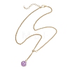 Adjustable 304 Stainless Steel Curb Chain Lariat Necklaces NJEW-JN05857-5