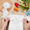 Double Layer Polyester Flower Lace Ribbons DIY-WH0656-60C-4