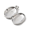 Brass Micro Pave Clear Cubic Zirconia Locket Pendants KK-L262-07P-2