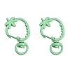 Spray Painted Strawberry Spring Ring Clasps PW-WGB8233-05-1