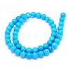 Natural Magnesite Round Bead Strands TURQ-E022-38C-6mm-2