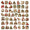 50Pcs Retro Christmas PVC Adhesive Waterproof Stickers Self-Adhesive Stickers DIY-K078-11-2