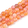 Dyed Natural White Jade Beads Strands G-T139-6mm-60-09-4