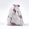 Polycotton(Polyester Cotton) Packing Pouches Drawstring Bags ABAG-T007-02K-1