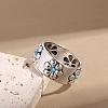 Retro Alloy and Turquoise Finger Rings FS-WGD8EB6-03-2