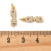 Brass Micro Pave Cubic Zirconia Charms KK-K364-42G-3