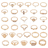 32Pcs 32 Style Alloy Finger Rings Sets with Crystal Rhinestone RJEW-FI0001-04-1