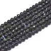 Natural Obsidian Beads Strands G-G792-36B-1