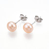 Pearl Ball Stud Earrings EJEW-Q701-01B-01-3