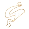 Adjustable 304 Stainless Steel Textured Cable Chains Slider Necklaces Making AJEW-JB01395-1