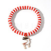 Christmas 304 Stainless Steel Enamel Charm Bracelets ZQ4442-1-1