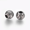 316 Surgical Stainless Steel European Beads STAS-F195-128P-09-2