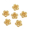 Brass Micro Pave Clear Cubic Zirconia Bead Caps CU-CBA6A75-28G-1