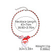 Christmas Acrylic Pendant Polyester Cord Necklaces with Alloy End Chains FS-WG3DBCD-02-1