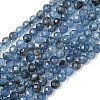 Natural Devil Blue Aquamarine Beads Strands G-P629-A02-04-2