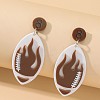 Sport Style Acrylic Dangle Stud Earrings FS-WG67C41-05-1