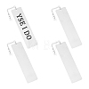 4Pcs Rectangle 201 Stainless Steel Blank Bookmarks AJEW-UN00004-1