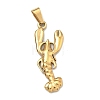 304 Stainless Steel Pendants STAS-F336-13G-02-1