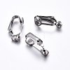 Tarnish Resistant 304 Stainless Steel Clip-on Earring Converters Findings X-STAS-O110-20P-4