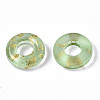 Transparent Spray Painted Glass European Beads LS-GLAA-N035-04J-2