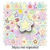 50Pcs Cute Star PVC Self-Adhesive Stickers PW-WG31145-01-6