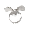 Bowknot Alloy Open Cuff Rings RJEW-U006-05P-4