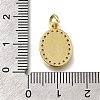 Brass Micro Pave Clear Cubic Zirconia Pendants ZIRC-I070-083G-3