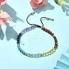 Natural & Synthetic Mixed Stone Braided Bead Bracelet BJEW-TA00324-4
