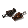 Natural Mahogany Obsidian Pendants G-B127-10P-09-2