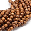 Natural Elephant Skin Jasper/Miriam Stone/Calligraphy Stone Bead Strands G-P075-20-8mm-1