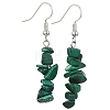 Natural Green Aventurine & Prehnite & Malachite & Peridot Chip Dangle Earrings Set for Women EJEW-JE06245-05-4