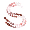 Gradient Color Opalite & Cherry Quartz Glass & Natural Strawberry Quartz & Rose Quartz & Red Jasper Beads Strands G-B185-A13-1