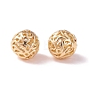 Brass Hollow Round Beads KK-P226-24CG-1