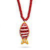 Summer Beach Resin Fish Pendant Rondelle Beaded Necklaces for Women WG3A5E5-01-2