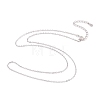 Rhodium Plated 925 Sterling Silver Flat Cable Chain Necklace NJEW-A011-01C-P-2