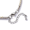 Polyester Cord Braided Bracelet Makings MAK-Z003-01P-15-3