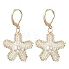 Brass Seed Glass Beads Leverback Earrings EJEW-MZ00759-01-3