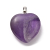 Natural Amethyst Pendants G-B042-02P-05-2