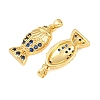 Brass Micro Pave Cubic Zirconia Pendants CU-CBAB3AD-08G-04-2