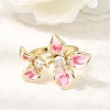 Barss Enamel Cuff Open Rings for Women KK-CBA1C83-01B-G-1