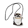 Cute Resin Swinging Bulldog Pendant Decorations HJEW-A010-01B-3