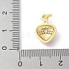 Brass Micro Pave Cubic Zirconia Pendants KK-P294-43G-3