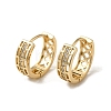Brass Micro Pave Cubic Zirconia Hoop Earring EJEW-L271-20KCG-08-1
