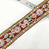 10 Yards Embroidery Flower Polyester Ribbon PW-WG22962-04-4